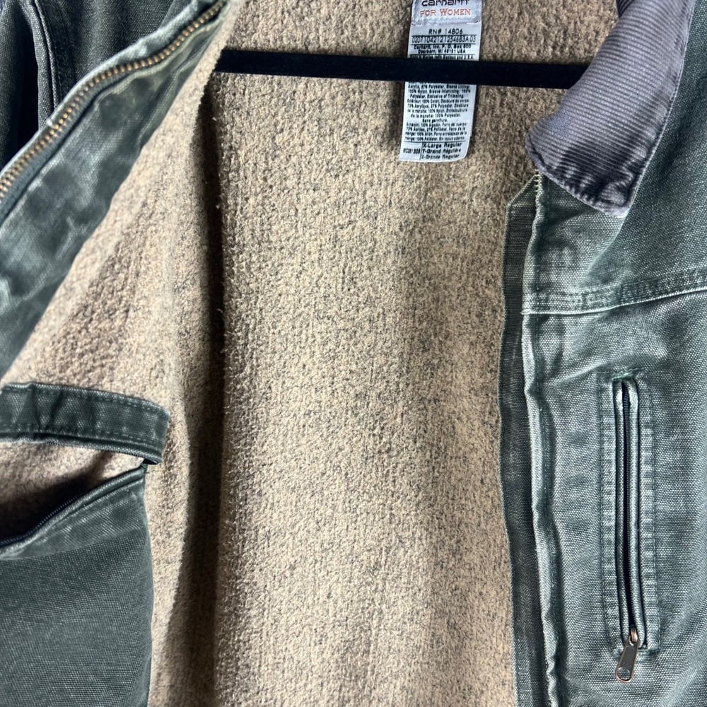 Carhartt Vintage Jkt C61
Detroit USA. Green
Sherpa Distressed Grunge
Womens XL - Picture 10 of 11